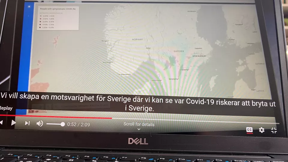 App will map the corona infection in Sweden. Photo of a video